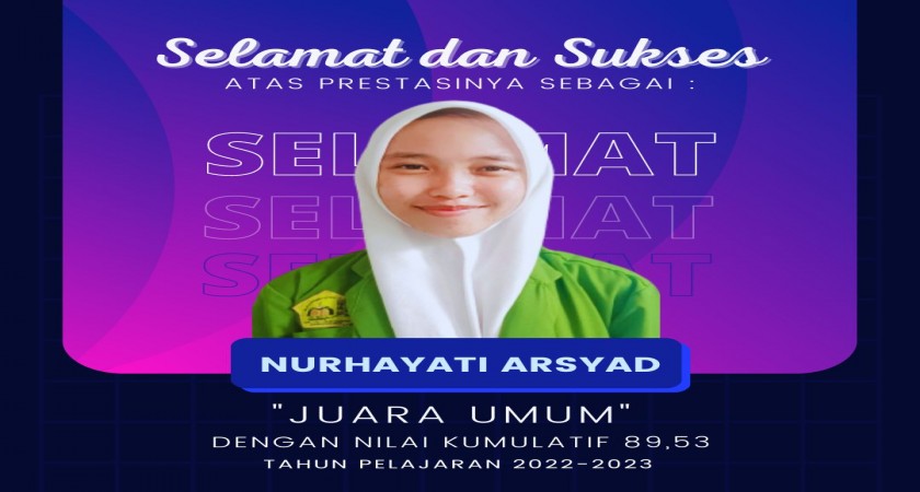 Nurhayati Arsyad, Peserta Didik Kelas XI IPA Juara Umum dalam bidang Akademik Semester Genap T.P. 2022-2023